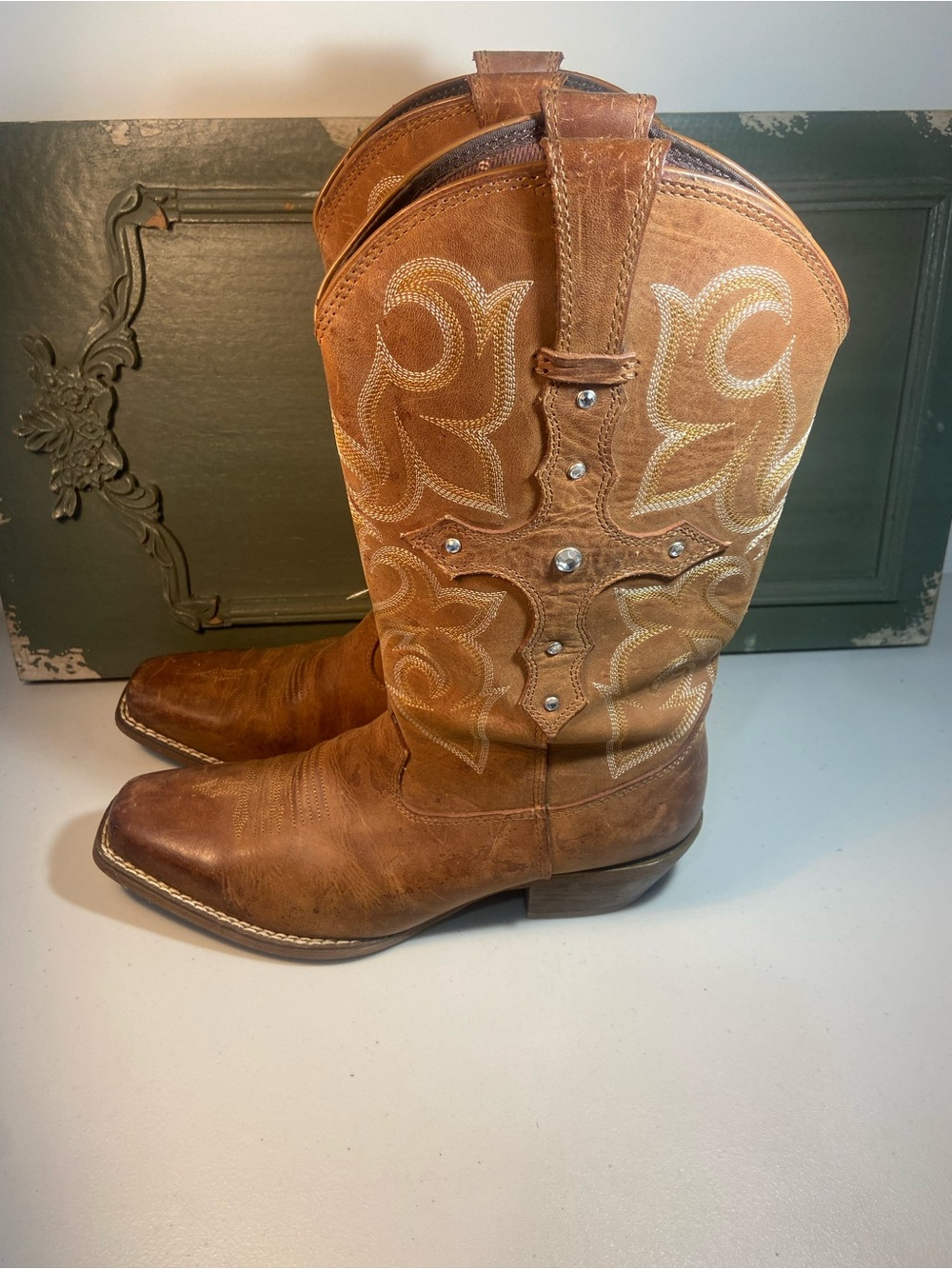 Durango Women’s Leather Western Cowboy Boots SZ 8.5